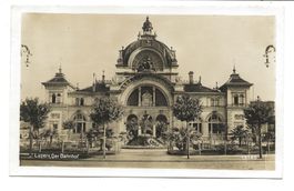 Luzern - Stadt - Der alte Bahnhof vor dem Brand - 1928