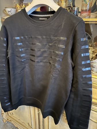 Pull en laine IKKS avec détails en cuir Wollpullover