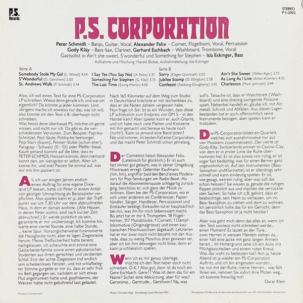 Vinyles: P.S. Corporation: Sorry  LP – Neuf (Voir description) à Steinhausen par Vilivinili 1