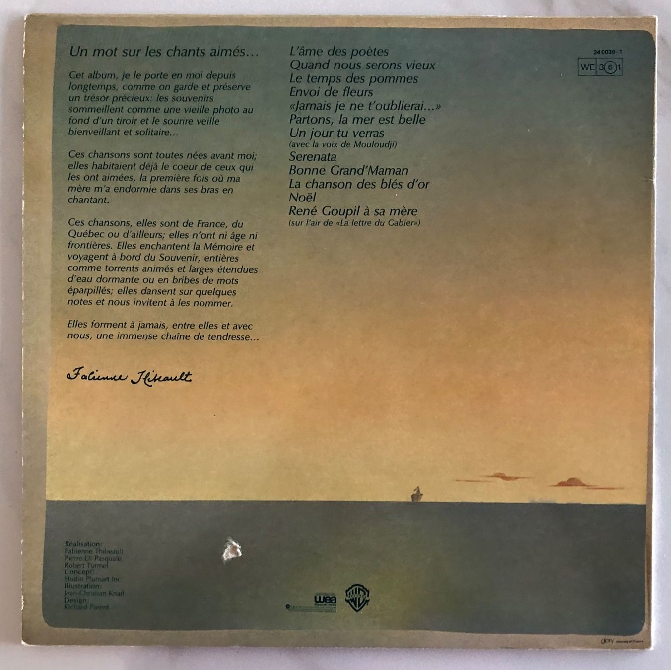 Dischi in vinile: FABIENNE THIBEAULT - LES CHANTS AIMÉS – Usato da Poliez-Pittet venduto da Newtown-Records 1