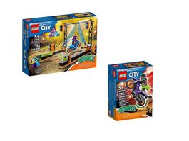 LEGO 60340 & 60309 City Hindernis-Stuntchallenge & Stuntbike