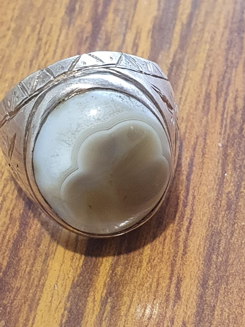 Anelli: Vintage Silber Achat Ring für Sie oder Ihn – Usato da Wohlen AG venduto da palmsprings