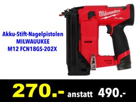 🔴  Akku-Stift-Nagelpistole MILWAUUKEE M12 FCN18GS-202X/511B