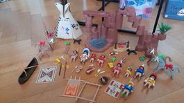 Playmobil 3733 : indiens tipi chevaux - vintage 1989