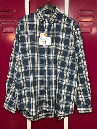 "DS" VINTAGE 90s CANVAS "COOP" CHECKED SHIRT SZ: S Oversize