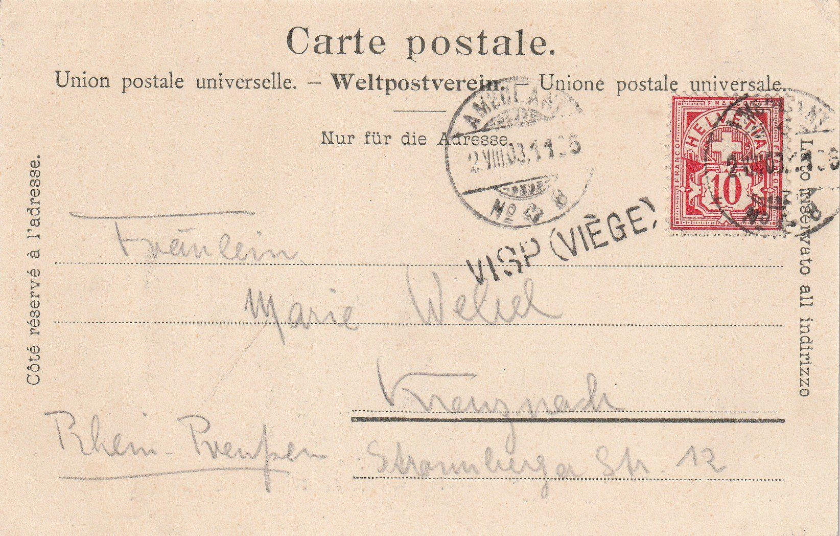 Cartes postales: Visp – D'occasion à Rorschacherberg par fratovi2 1