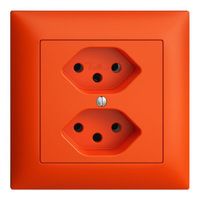 UP Steckdose EDIZIOdue 2×T13 orange, Feller