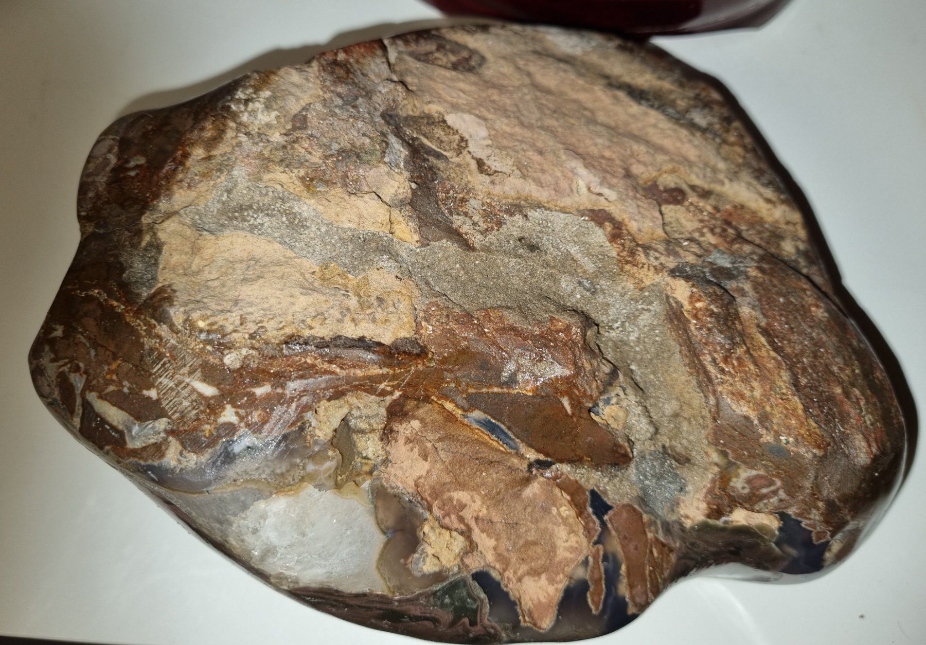 Minerali & Pietre curative: Grosse ACHAT Geode auf Holzständer – Usato da Eschenz venduto da Bibas1 5