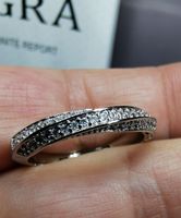 Bague argent avec diamants de moissanite certifiés GRA