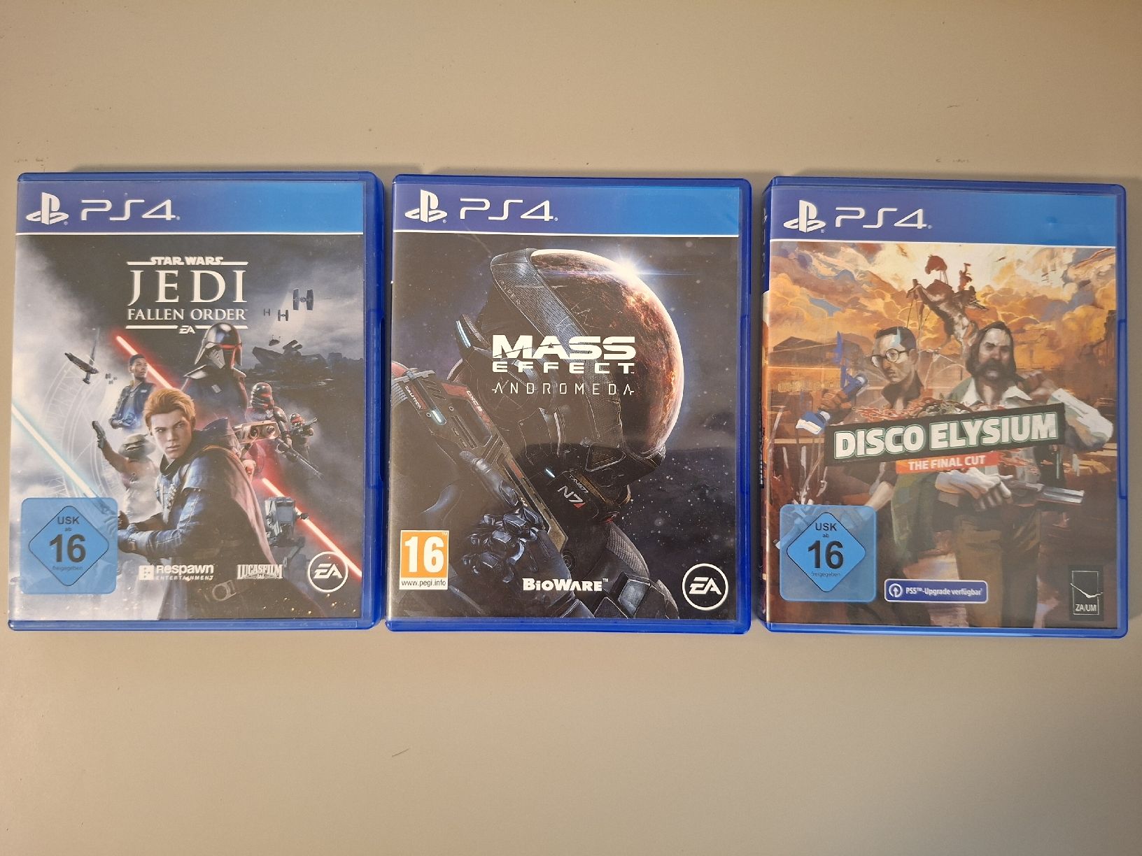 Giochi: 3 PS4 Spiele Jedi Fallen Order Mass Effect Disco Elysium – Usato da Zweidlen venduto da Sanguiniker