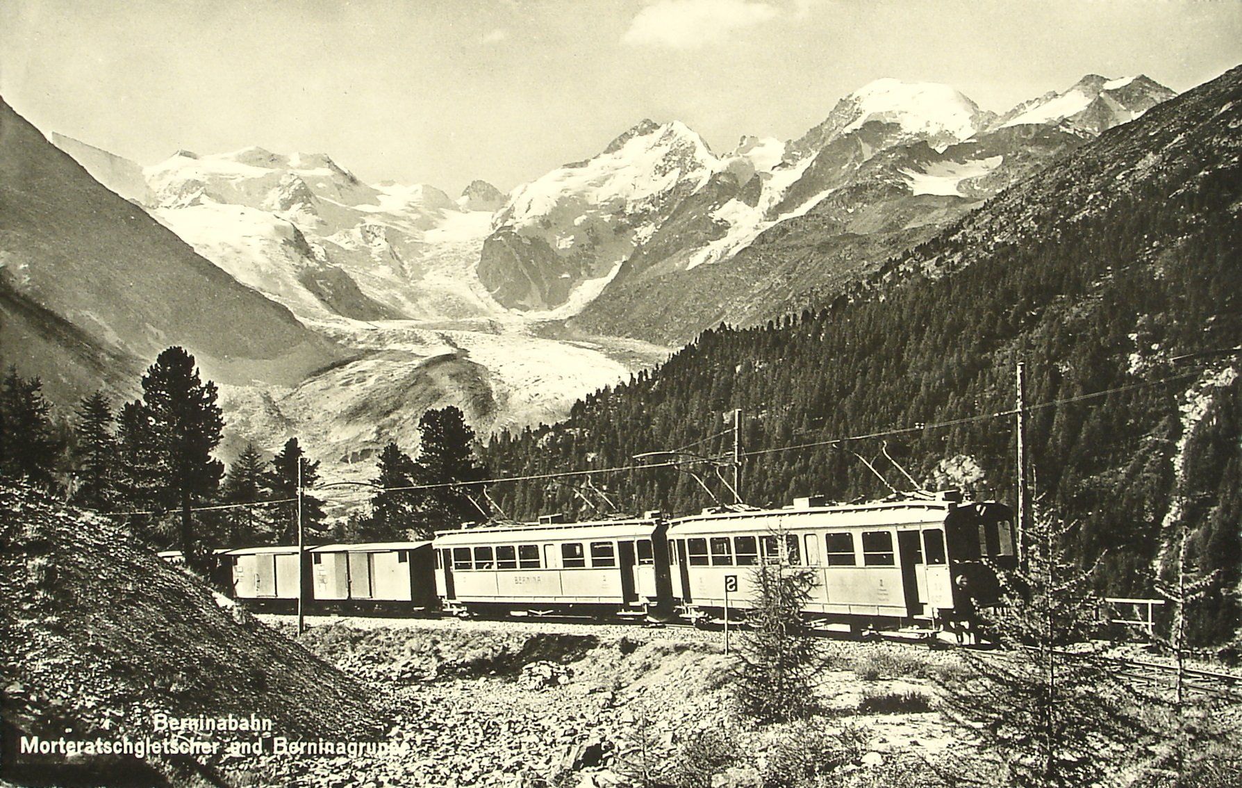 Cartoline postali: BERNINA BAHN Morteratschgletscher und Berninagruppe – Nuovo (secondo la descrizione) da Jona venduto da philajona