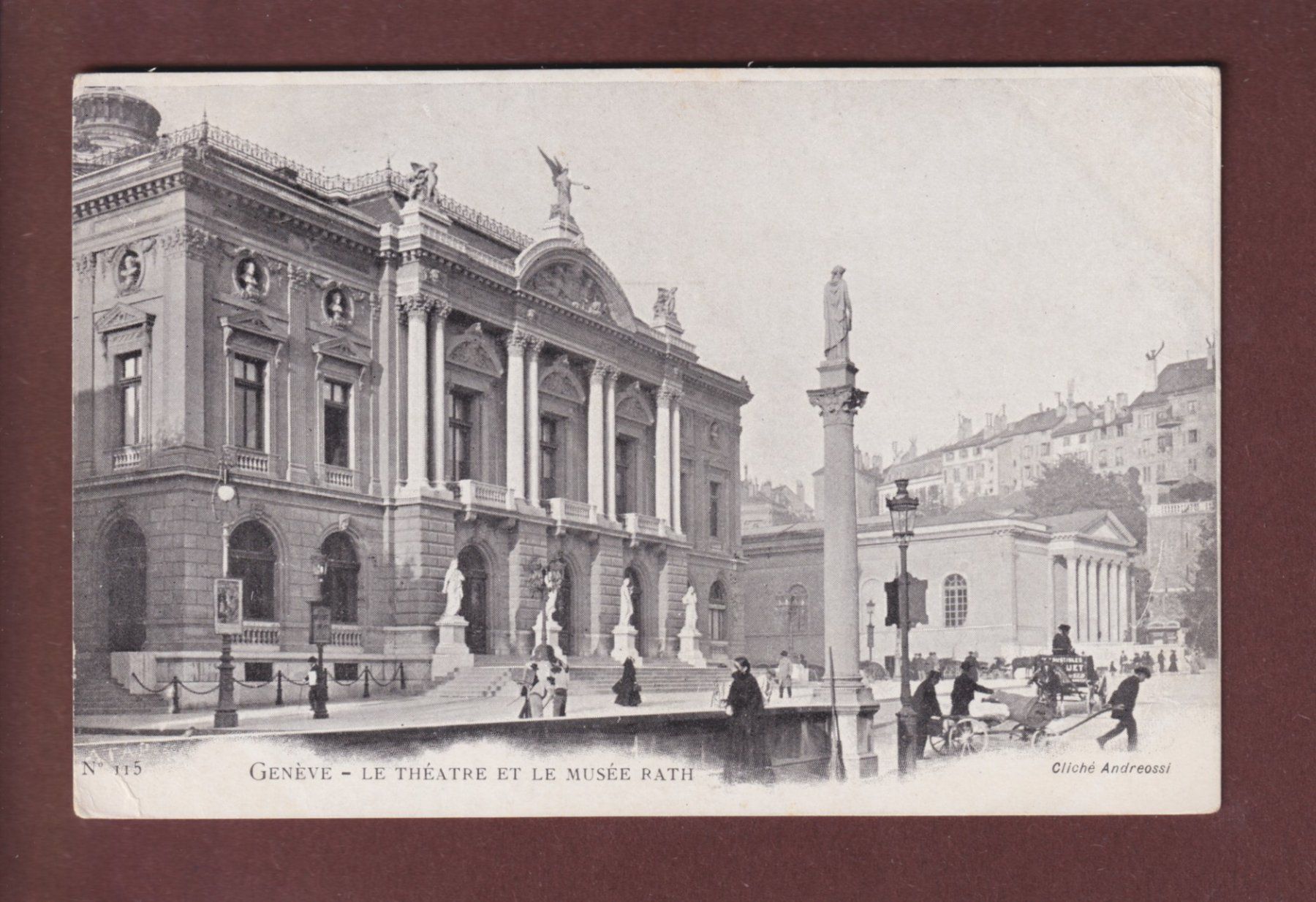 Cartoline postali: GENEVE - Théâtre et Musée Rath – Usato da Pully venduto da nicecards