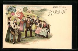 Litho Mann beim Fahnenschwingen mit best
