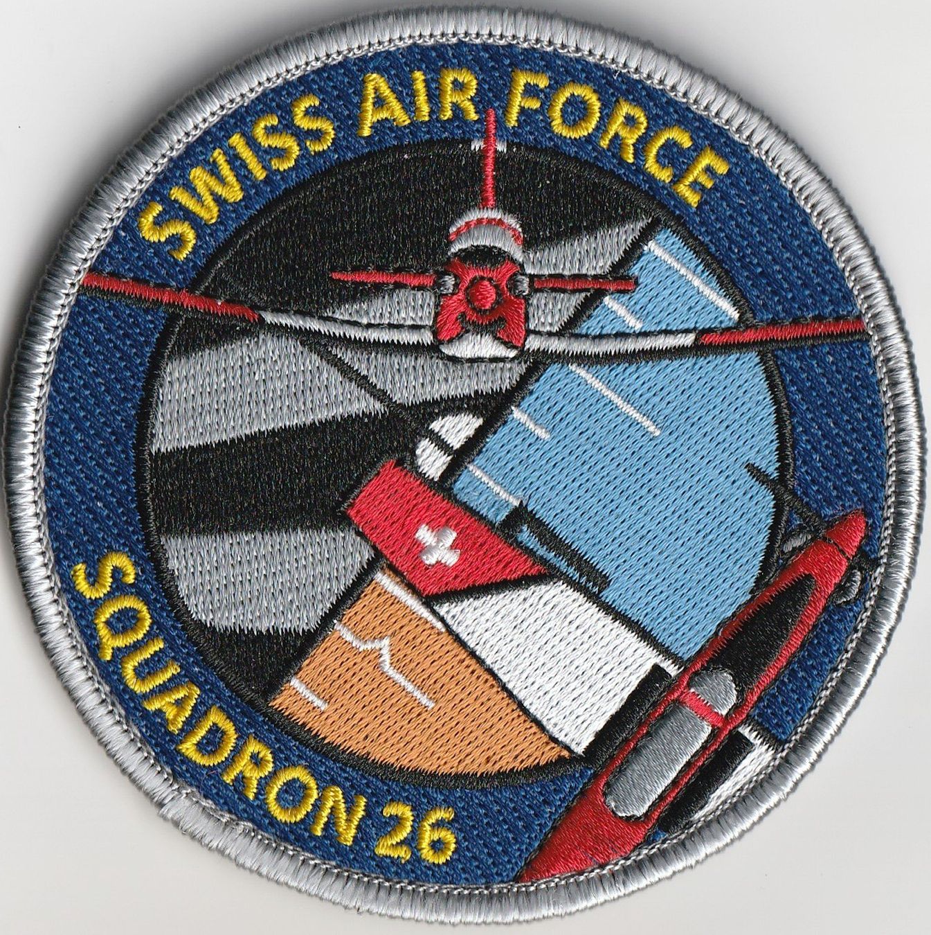 Schweizer Armee Toppe: Schweizer Luftwaffe Staffel 26 - Aufnäher Patch Stoff Klett. – Nuovo (secondo la descrizione) da Emmenbrücke venduto da F.ingl-1947