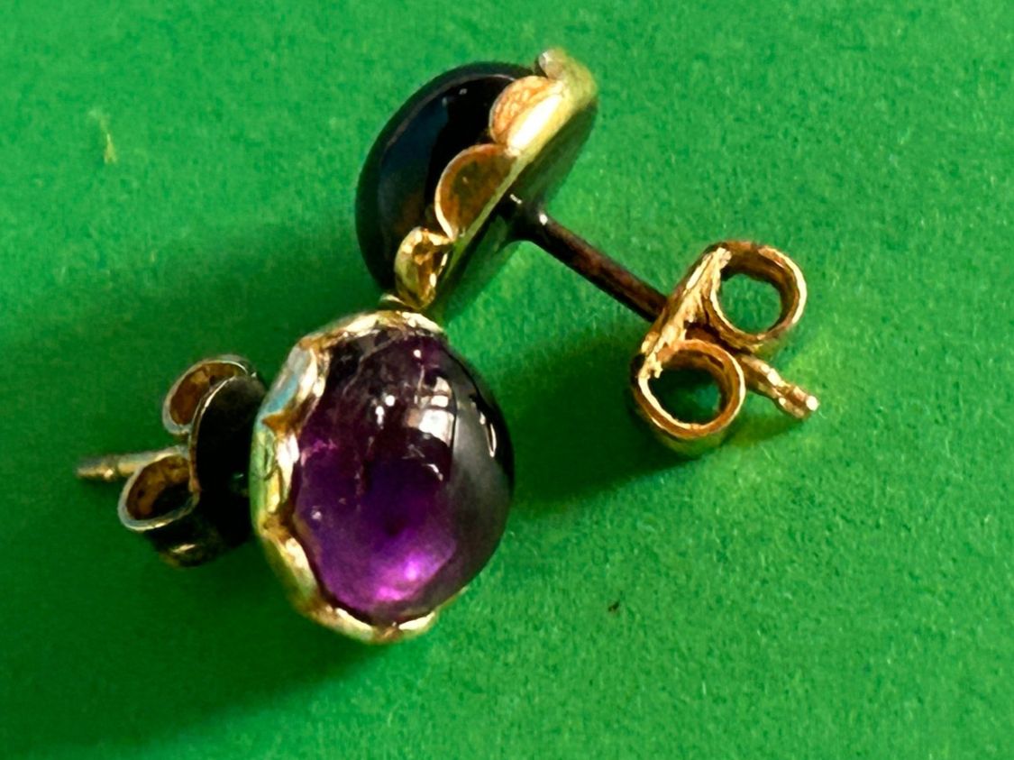 Orecchini pendenti & Orecchini a lobo: Ohrstecker Amethyst VIOLET Vintage – Usato da Dittingen venduto da Bijoubelle 5