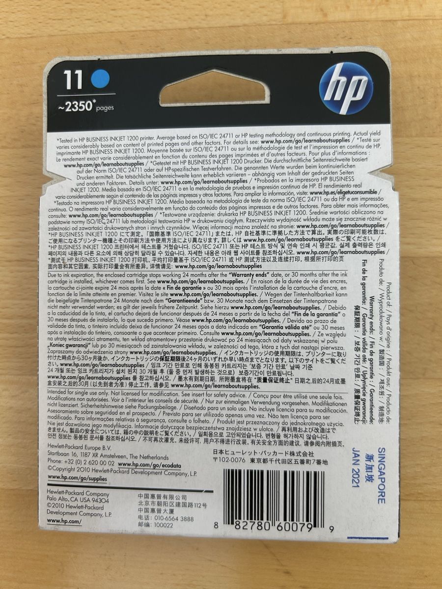 Cartucce per stampanti & toner: HP Tintenpatrone 11 Cyan 28ml – Nuovo e nell'imballaggio originale da Sursee venduto da ramona0406 2