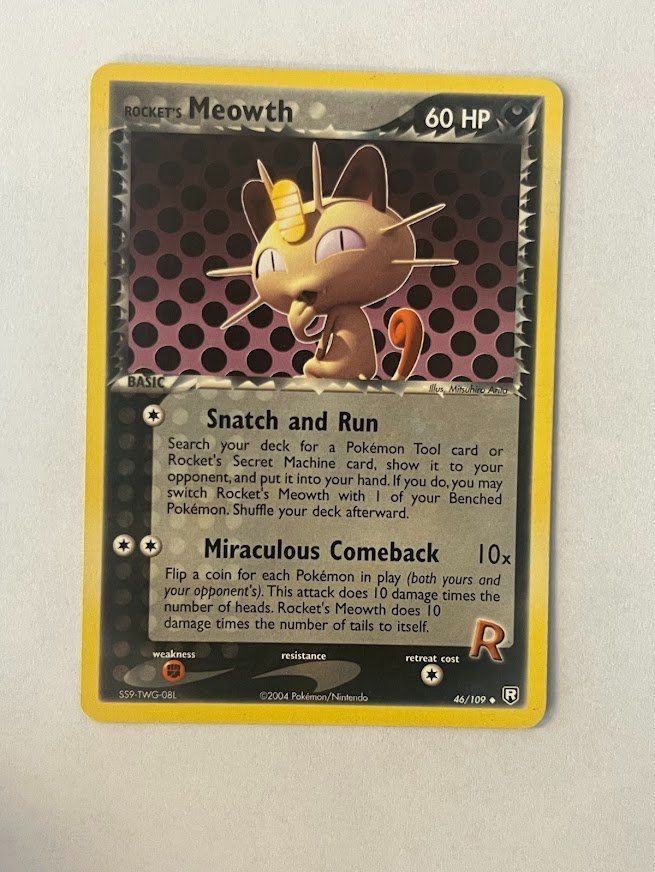 Pokémon Carte collezionabili: Pokemon - Rockets Meowth 46/109 – Usato da schaan venduto da Schokoloco