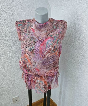 Boho Hippie Top ca. Gr. XS Rosa Paisley Nuna Lie verspielt