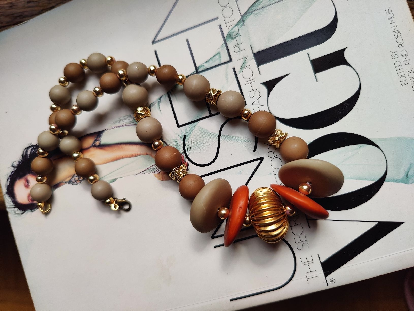 Catenine: Vintage Beaded Statement Necklace Multicolour – Usato da La Tour-de-Peilz venduto da dAutrefois 7