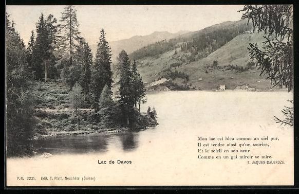 Cartes postales: AK Davos, Lac de Davos, Panorama – D'occasion à Berlin par bartko-reher
