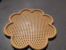 Bügelperlenform Blume, braun