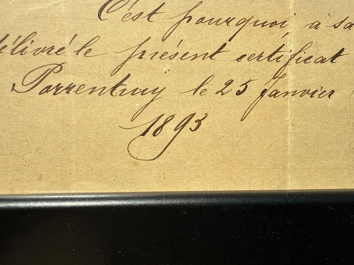 Documenti: Lettre de recommandation concernant Henri Burger 1893 – Usato da Schmitten FR venduto da Hohezelg 1