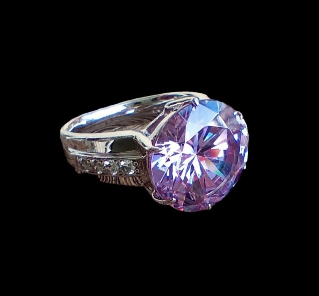 Anelli: Lila Zirkonia Ring 925 Solid Sterling Silber – Nuovo (secondo la descrizione) da Schwyz venduto da els_7cys 1