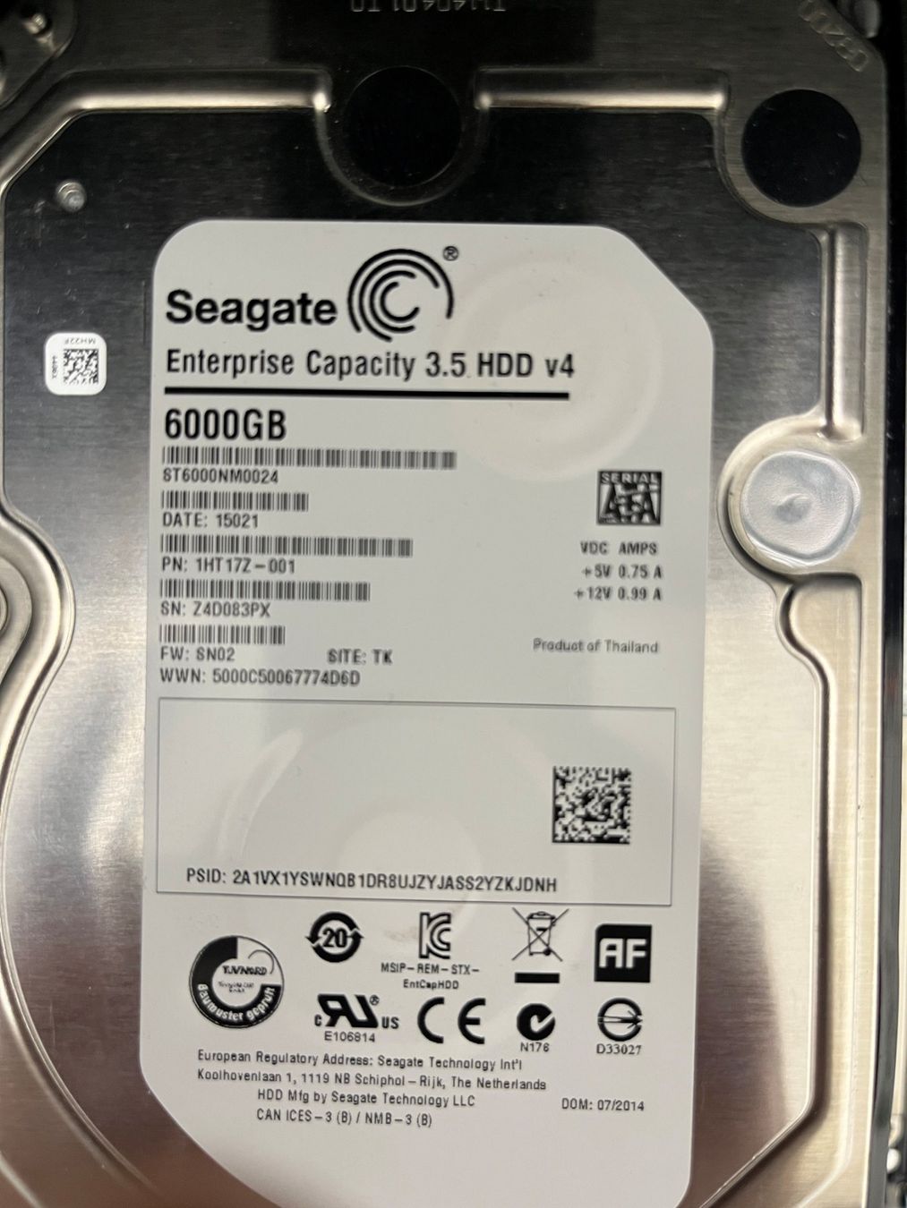 Seagate Dischi rigidi: Seagate 6TB SATA NAS – Usato da Bettwil venduto da man_kys8