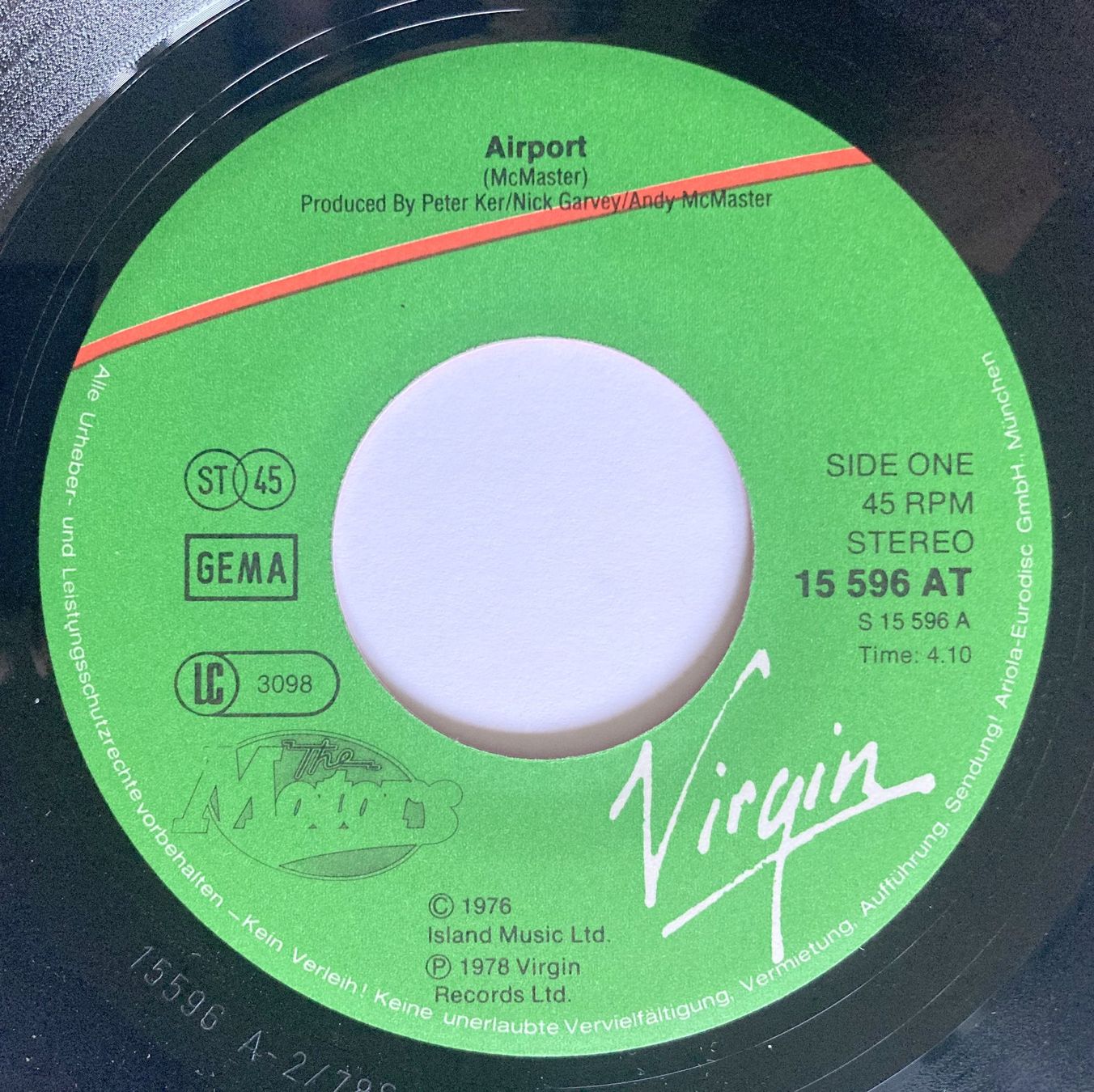 Schallplatten: THE MOTORS - AIRPORT – Gebraucht aus Bottens von hotter-than-hell 2