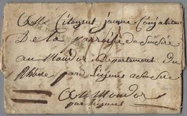 1798, BRIEF, 0 15 E. D.ON ARM. DU DANUBE, 1.8.1798, INHALT!!