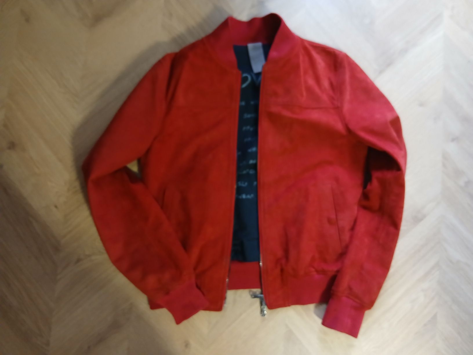 Giacche: Orciani Leather Velour Red Bomber Jacket IT 44 – Nuovo (secondo la descrizione) da Wil SG venduto da tre_g2l7 6