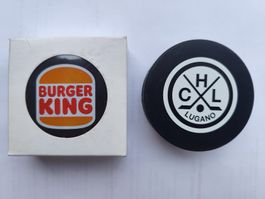 1 Puck HC Lugano Hockey mit box