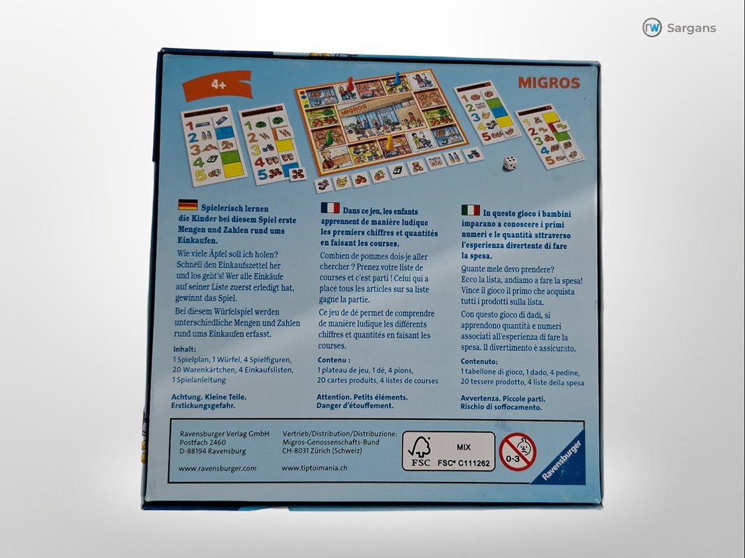 Ravensburger Giochi: RAVENSBURGER Einkaufen macht Spass – Usato da Sargans venduto da Restwert_Sargans 1