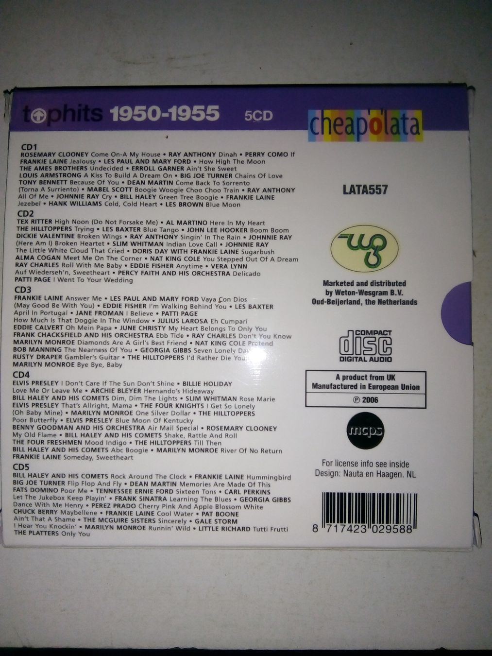 CD: Top Hits (1950-1955)   Various    5 CDs – Usato da St. Gallen venduto da elk2020 8