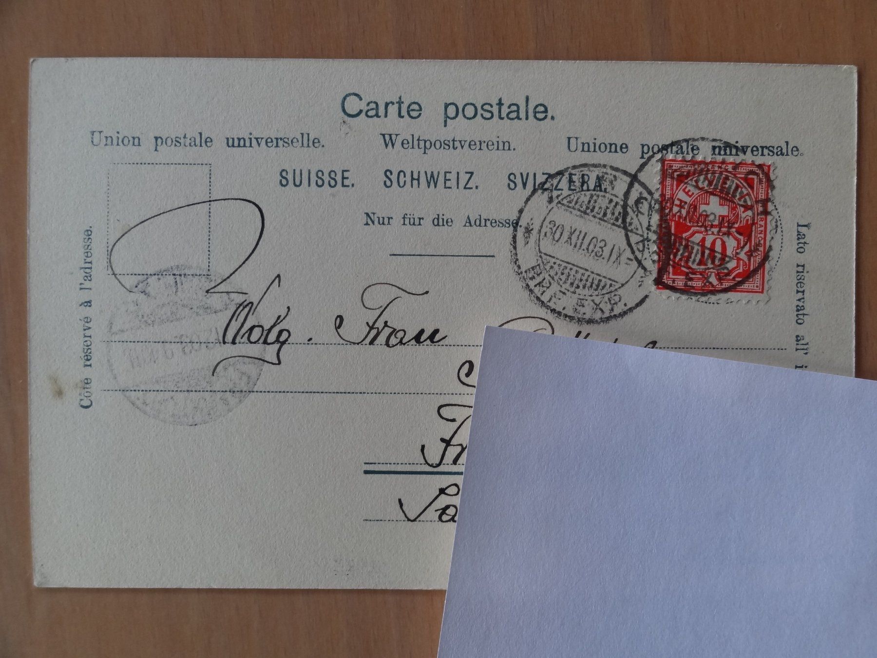 Cartoline postali: Zurich - Tonhalle - 1903 – Usato da St Léonard venduto da Riglin 1