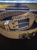 bb simon belt (crocodile) farah white size 32
