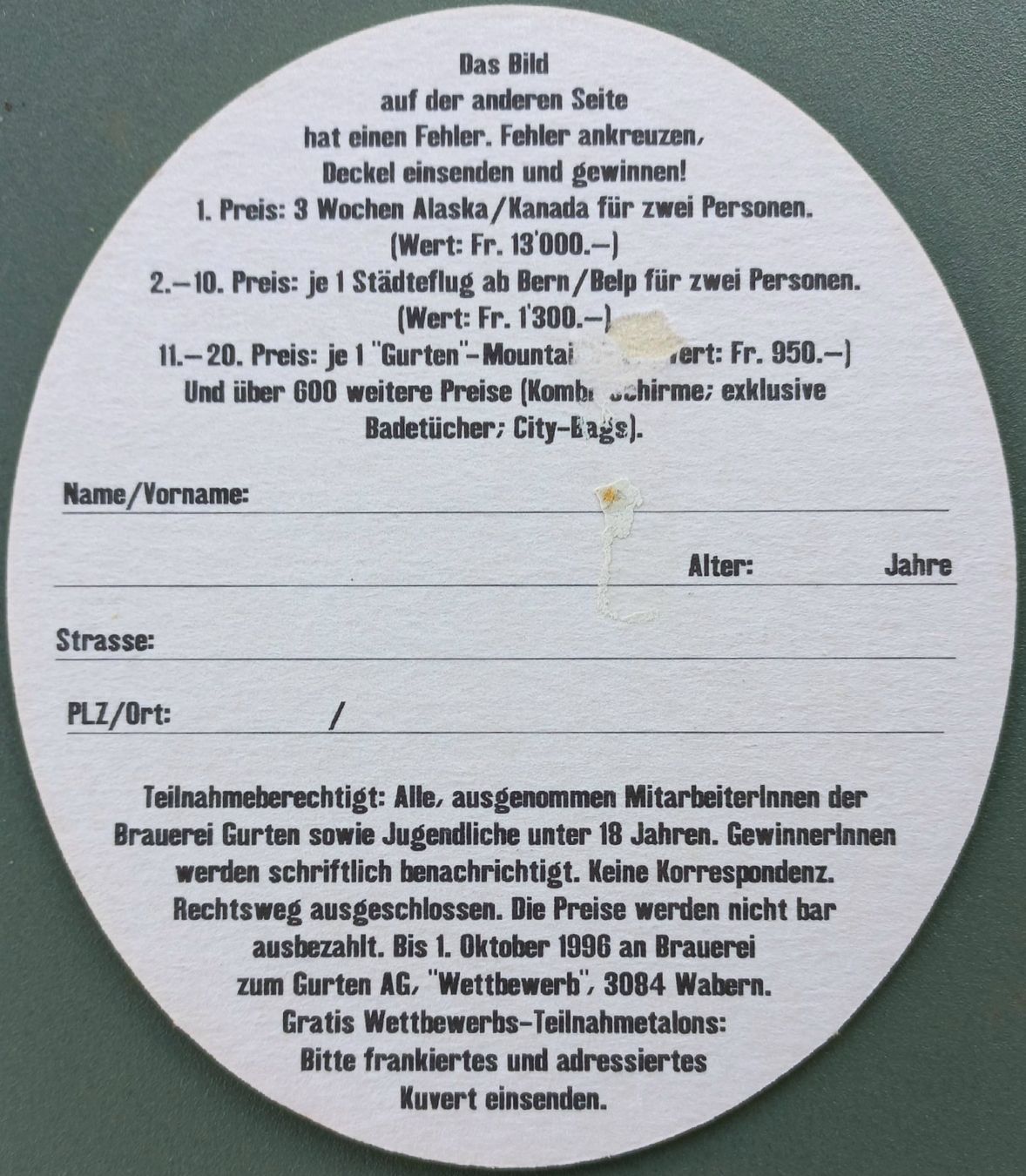 Sottobicchieri: Bierdeckel - Gurten - CH – Usato da Niederuzwil venduto da lubimaja 1