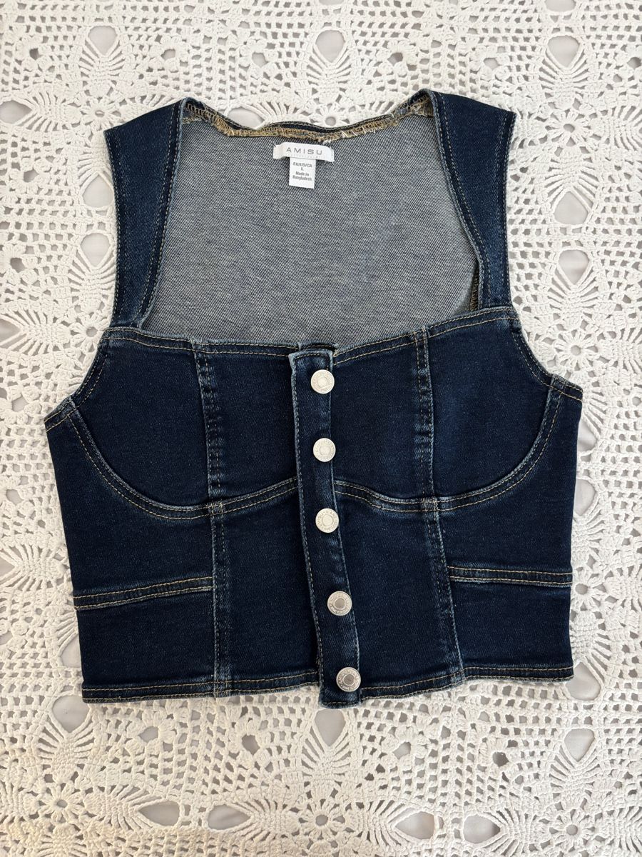 Top: Jeans Shirt / Weste / Crop – Nuovo e nell'imballaggio originale da Zürich venduto da pensando
