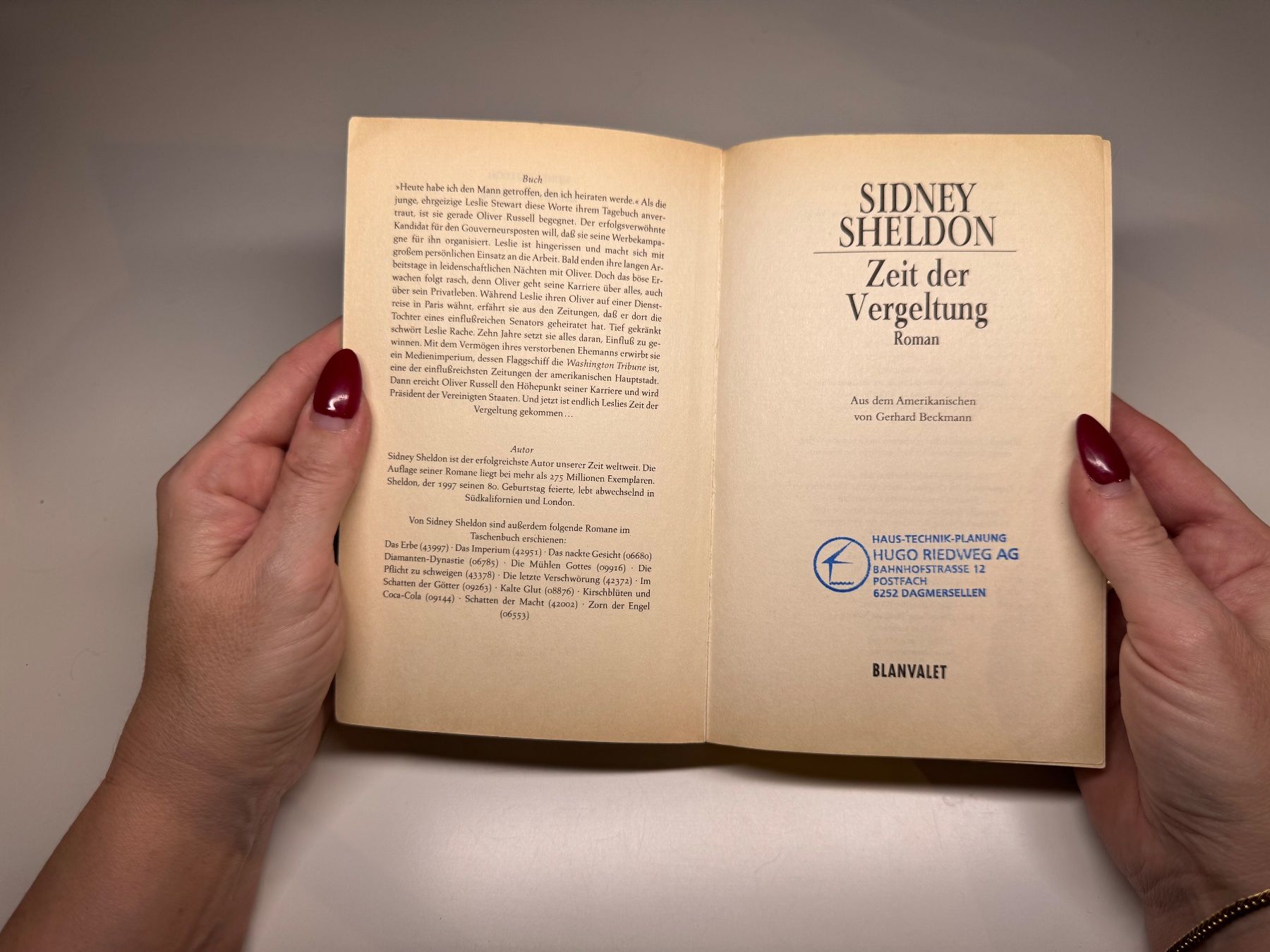 Libri: ROMAN: Sidney Sheldon, Zeit der Vergeltung – Usato da Grosswangen venduto da Deutsche_Romane 2