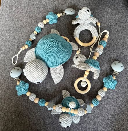 Schildkrötenset kachelblau