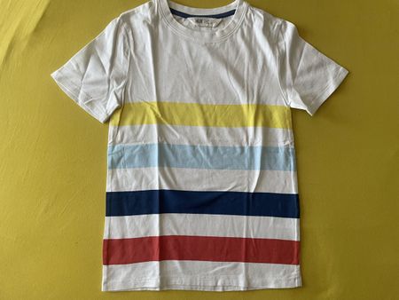 T-Shirt bunte Blockstreifen H&M Grösse 134/140 