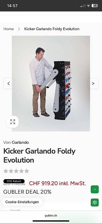 Spiele: Tischfussball Töggelikasten klappbar, Evolution  – Gebraucht aus Wasserauen von Cachaca51 4
