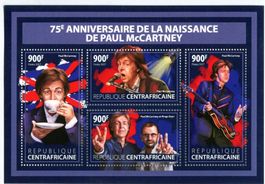 Block "The Beatles. Paul McCartney". Zentralafrikanische Rep