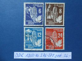 DDR 1950 Nr. 276-279 gestempelt