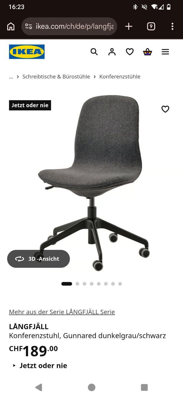Ikea Sedie: Ikea Drehstuhl grau – Usato da Zürich venduto da babsypsilon 4