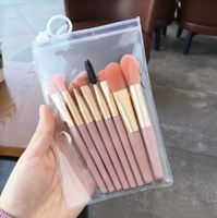 8-teiliges Make-up Pinsel-Set Roségold mit Tasche
