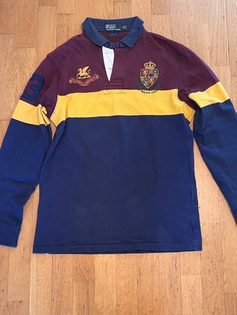 Polo Ralph Lauren Rugby Shirt Custom Fit M – Crest – Burgund