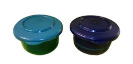 2 TUPPERWARE Behälter rund in Petrol und Blau mit Deckel