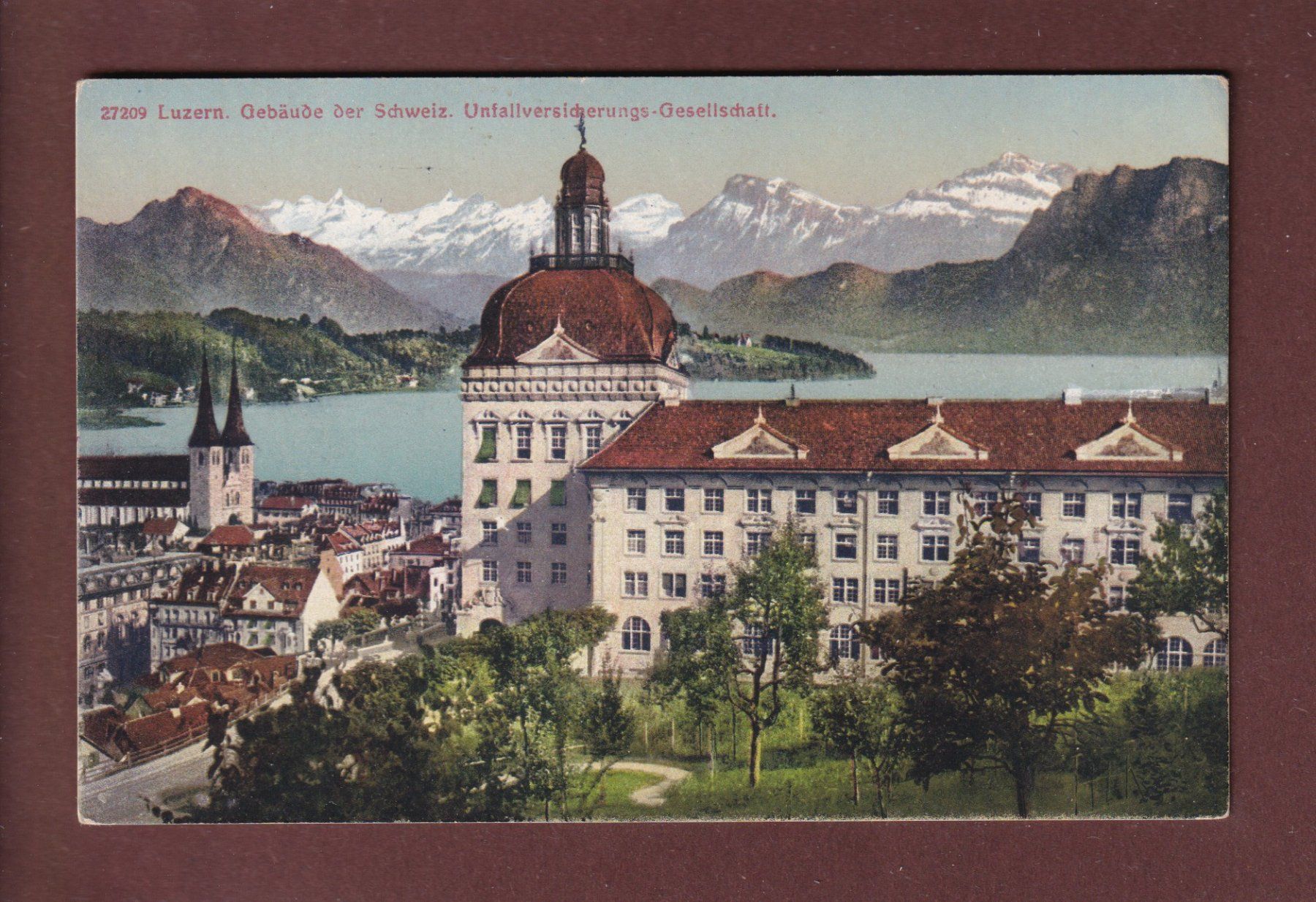 Cartoline postali: LUZERN - Unfallversicherung-Gesellschaft – Usato da Pully venduto da nicecards