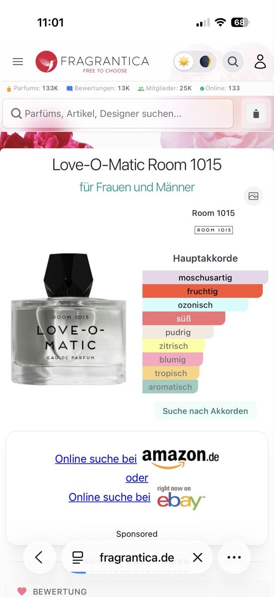 Profumi & Eau de Toilette: Love-O-Matic Room 1015 , 2 ml – Usato da Sursee venduto da nri_g5z8 1